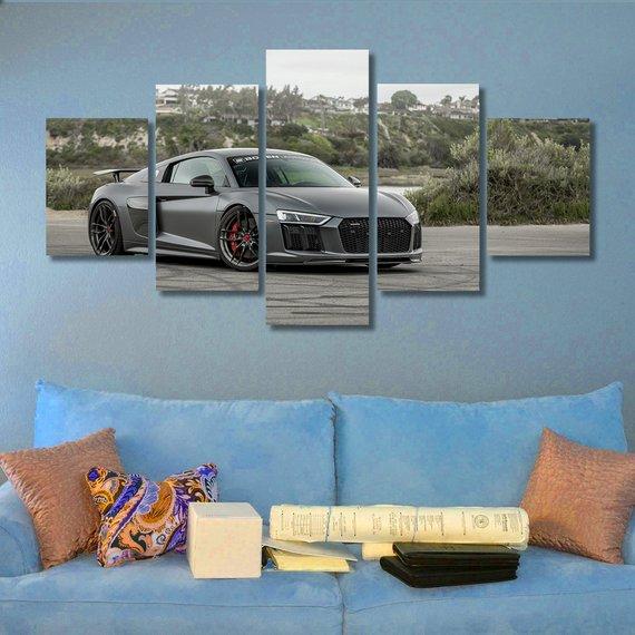 Audi R8 - Automative 5 Panel Canvas Art Wall Decor Audi R8 - Automative 5 Panel Canvas Art Wall Decor