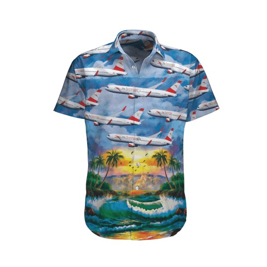 Austrian Airlines Boeing 767-31Aer Hawaiian Shirt Austrian Airlines Boeing 767-31Aer Hawaiian Shirt