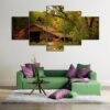 Autumn Barn 01 - Nature 5 Panel Canvas Art Wall Decor