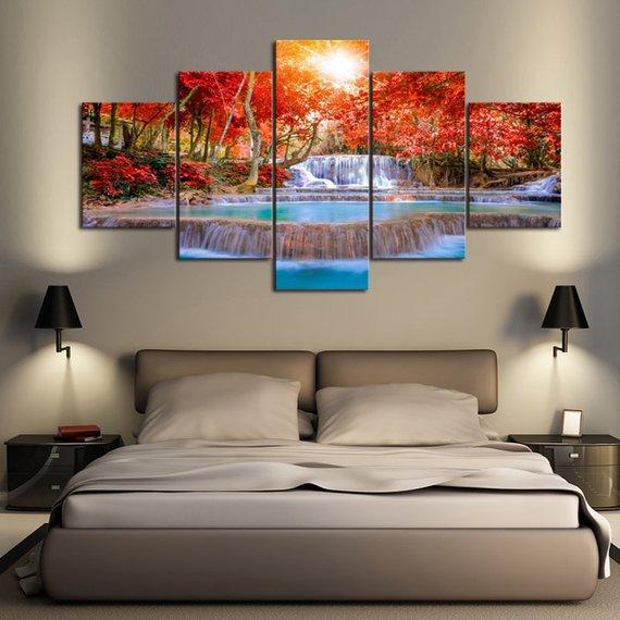 Autumn Colors - Nature 5 Panel Canvas Art Wall Decor Autumn Colors - Nature 5 Panel Canvas Art Wall Decor