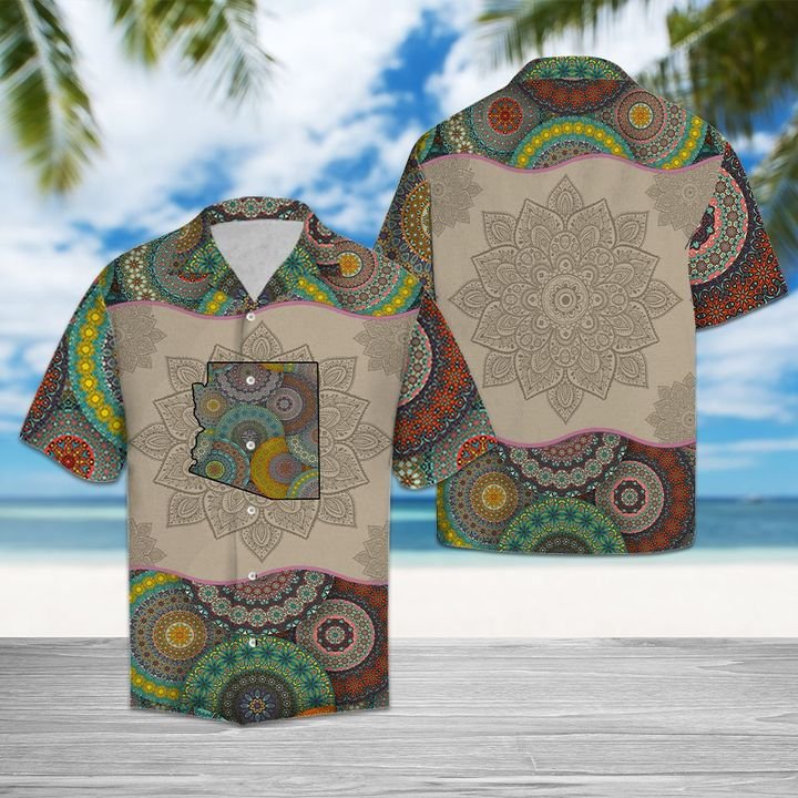Awesome Arizona Mandala Hawaiian Shirt Summer Button Up Awesome Arizona Mandala Hawaiian Shirt Summer Button Up