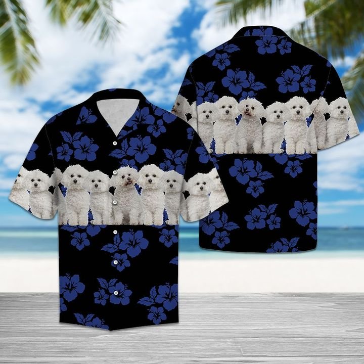 Awesome Bichon Frise Hawaiian Shirt Summer Button Up Awesome Bichon Frise Hawaiian Shirt Summer Button Up