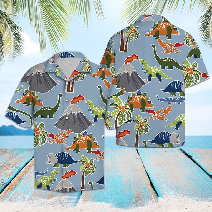 Awesome Dinosaur Hawaiian Shirt Summer Button Up Awesome Dinosaur Hawaiian Shirt Summer Button Up