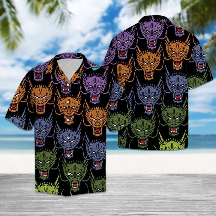 Awesome Dragon Hawaiian Shirt Summer Button Up Awesome Dragon Hawaiian Shirt Summer Button Up