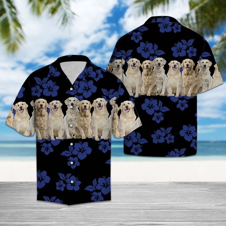 Awesome Golden Retriever Hawaiian Shirt Summer Button Up Awesome Golden Retriever Hawaiian Shirt Summer Button Up