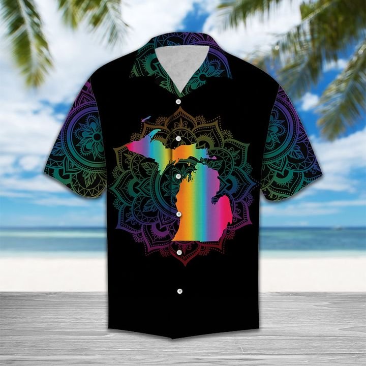 Awesome Michigan Hawaiian Shirt Summer Button Up Awesome Michigan Hawaiian Shirt Summer Button Up