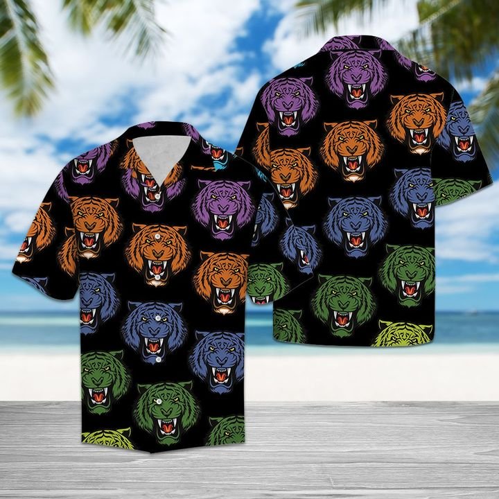 Awesome Tiger Hawaiian Shirt Summer Button Up Awesome Tiger Hawaiian Shirt Summer Button Up