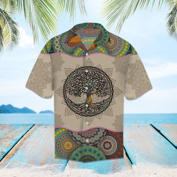 Awesome Tree Of Life Mandala Hawaiian Shirt Summer Button Up Awesome Tree Of Life Mandala Hawaiian Shirt Summer Button Up
