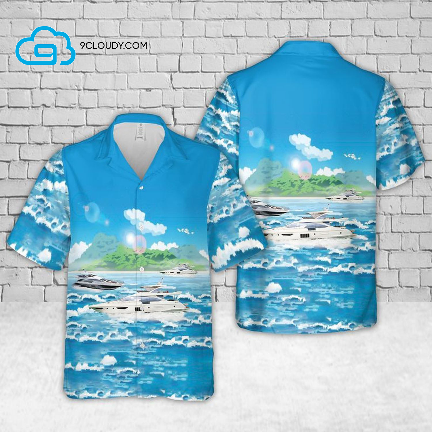 Azimut 80 Boats Full Print Hawaiian Shirt Azimut 80 Boats Full Print Hawaiian Shirt