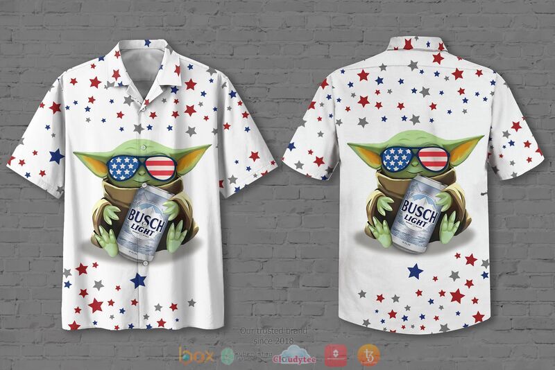 Baby Yoda Busch Light Beer Hawaiian Shirt Baby Yoda Busch Light Beer Hawaiian Shirt