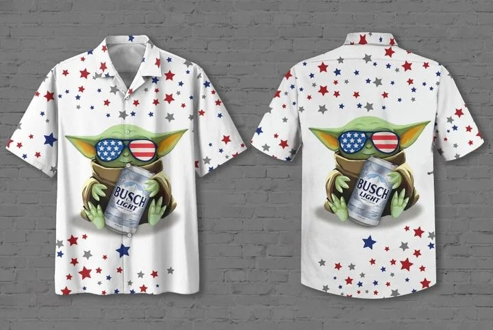 Baby Yoda Busch Light Hawaiian Shirt Baby Yoda Busch Light Hawaiian Shirt