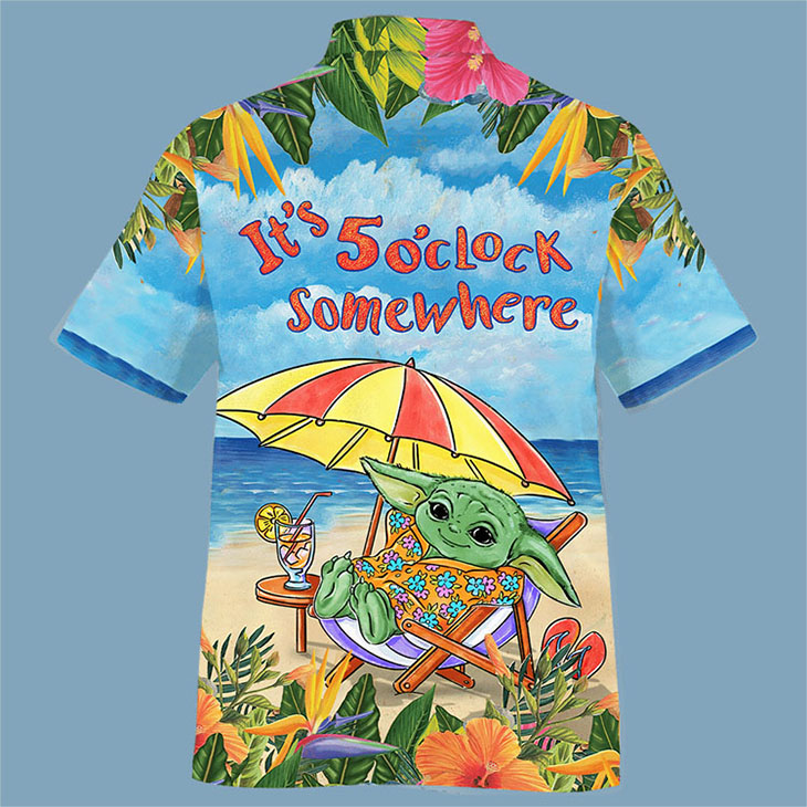 Baby Yoda Its 50 Clock Somewhere Hawaiian Shirt Baby Yoda Its 50 Clock Somewhere Hawaiian Shirt