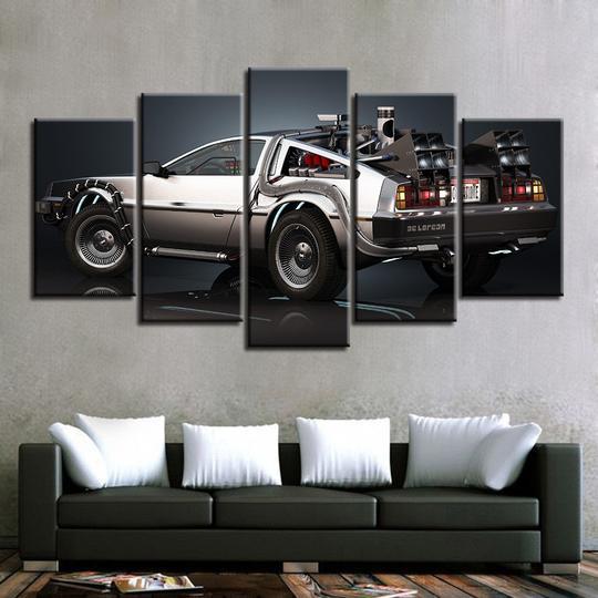 Back To The Future Delorean 2 - Automative 5 Panel Canvas Art Wall Decor Back To The Future Delorean 2 - Automative 5 Panel Canvas Art Wall Decor
