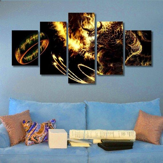 Balrog - Movie 5 Panel Canvas Art Wall Decor Balrog - Movie 5 Panel Canvas Art Wall Decor