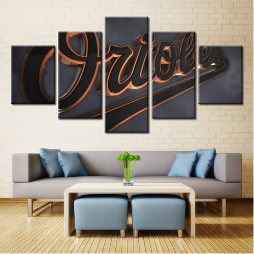 Baltimore Orioles 4 - Sport 5 Panel Canvas Art Wall Decor Baltimore Orioles 4 - Sport 5 Panel Canvas Art Wall Decor