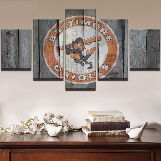 Baltimore Orioles Ncaa - Sport 5 Panel Canvas Art Wall Decor Baltimore Orioles Ncaa - Sport 5 Panel Canvas Art Wall Decor