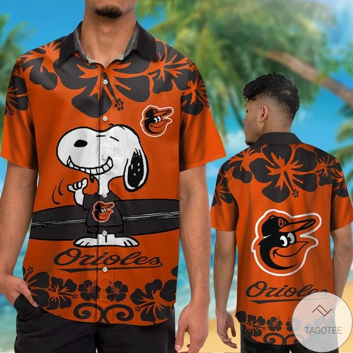 Baltimore Orioles Snoopy Hawaiian Shirt- Tagotee Baltimore Orioles Snoopy Hawaiian Shirt- Tagotee
