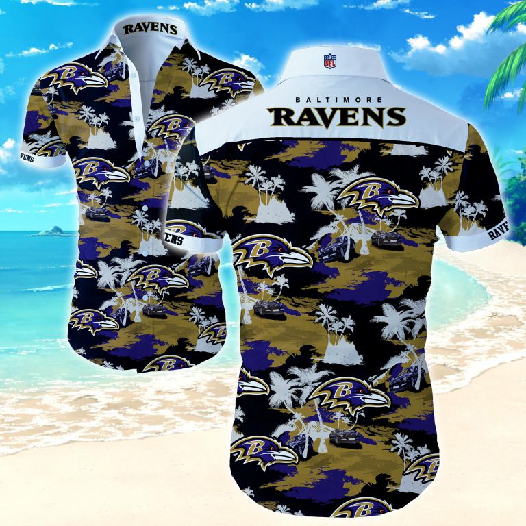 Baltimore Ravens Hawaiian Shirt Summer Button Up Baltimore Ravens Hawaiian Shirt Summer Button Up