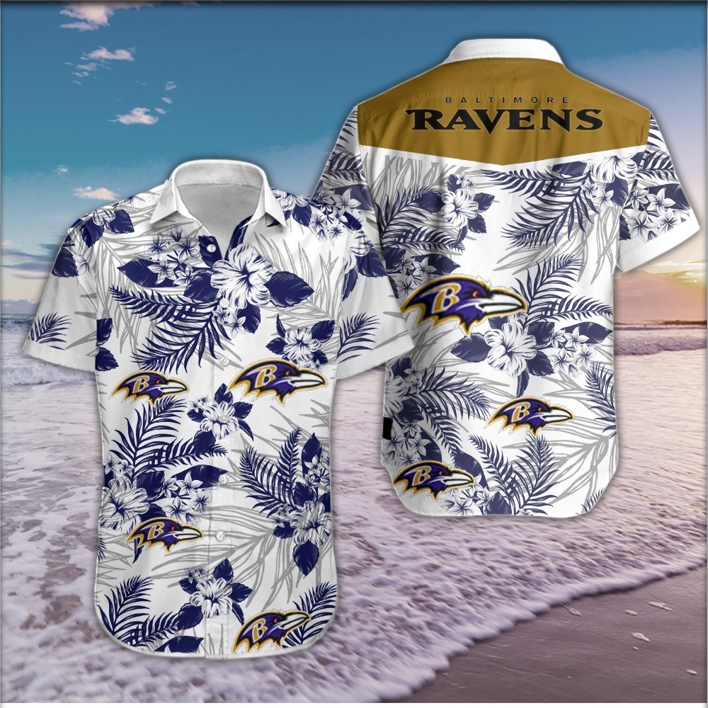 Baltimore Ravens Hawaiian Shirt Summer Button Up Baltimore Ravens Hawaiian Shirt Summer Button Up