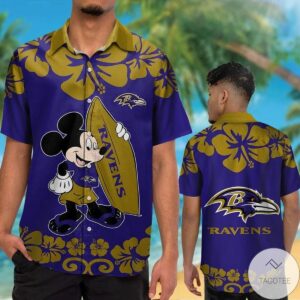 Baltimore Ravens & Mickey Mouse Hawaiian Shirt
