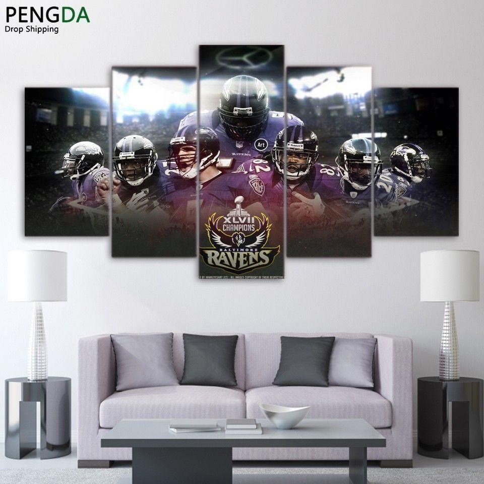 Baltimore Ravens Players Ru5 Panel Canvas Art Wall Decor - Sport 5 Panel Canvas Art Wall Decor Baltimore Ravens Players Ru5 Panel Canvas Art Wall Decor - Sport 5 Panel Canvas Art Wall Decor