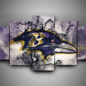 Baltimore Ravens - Team #1 - Sport 5 Panel Canvas Art Wall Decor