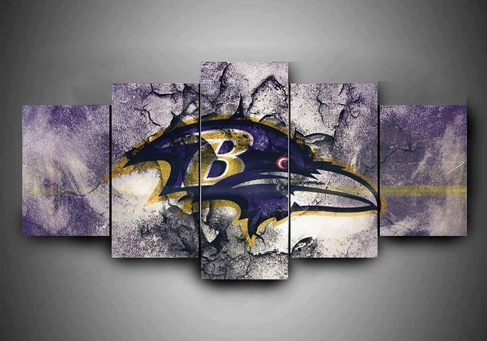 Baltimore Ravens - Team #1 - Sport 5 Panel Canvas Art Wall Decor Baltimore Ravens - Team #1 - Sport 5 Panel Canvas Art Wall Decor