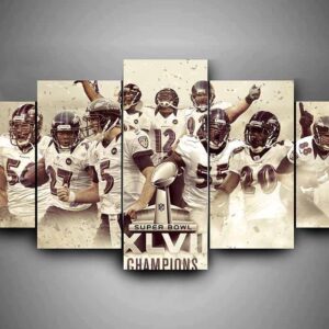 Baltimore Ravens - Team #3 - Sport 5 Panel Canvas Art Wall Decor