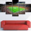 Barcelona Soccer Stadium Futbol - Sport 5 Panel Canvas Art Wall Decor