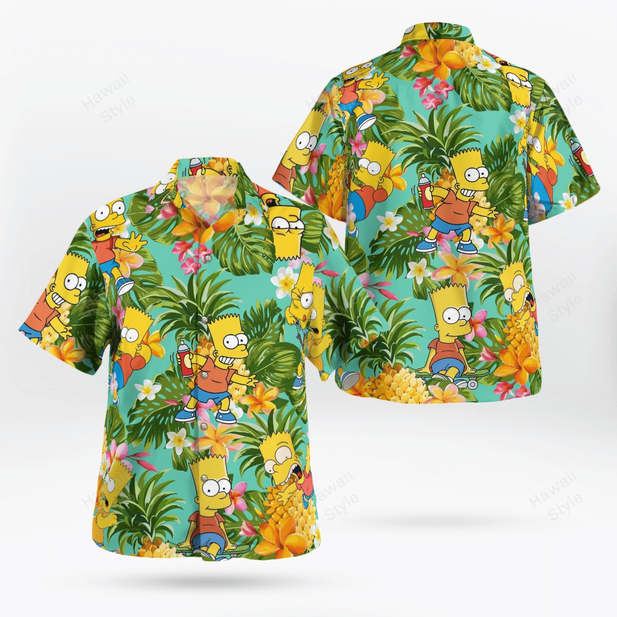 Bart Simpson Pineapple Tropical Hawaiian Shirt Bart Simpson Pineapple Tropical Hawaiian Shirt