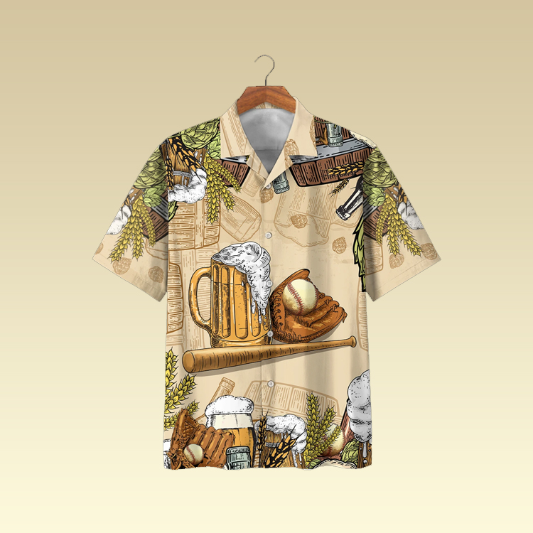 Baseball And Beer Hawaiian Shirt Baseball And Beer Hawaiian Shirt