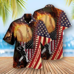Baseball Nothing More American Than Baseball Hawaiian Shirt