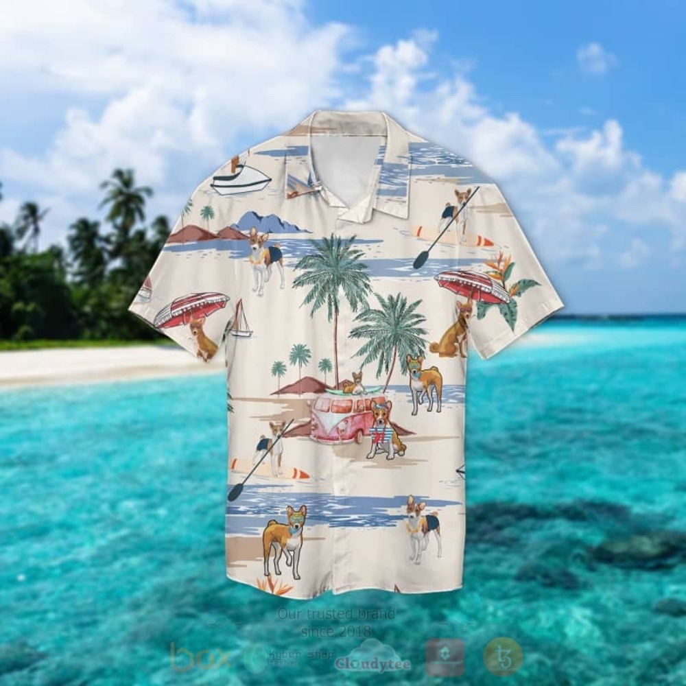 Basenji Summer Beach Hawaiian Shirt Basenji Summer Beach Hawaiian Shirt