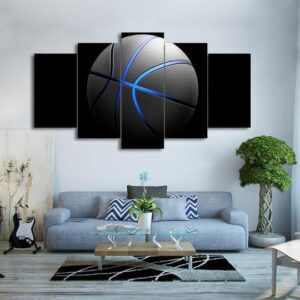 Basketball 10 - Sport 5 Panel Canvas Art Wall Decor