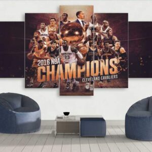 Basketball Champion Cavaliers - Sport 5 Panel Canvas Art Wall Decor