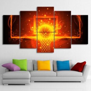Basketball Hoop - Sport 5 Panel Canvas Art Wall Decor