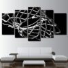 Basketball Net - Sport 5 Panel Canvas Art Wall Decor