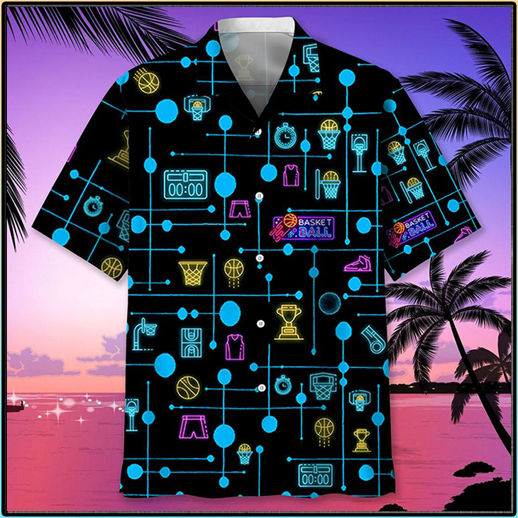 Basketball Set Neon Hawaiian Shirt Basketball Set Neon Hawaiian Shirt