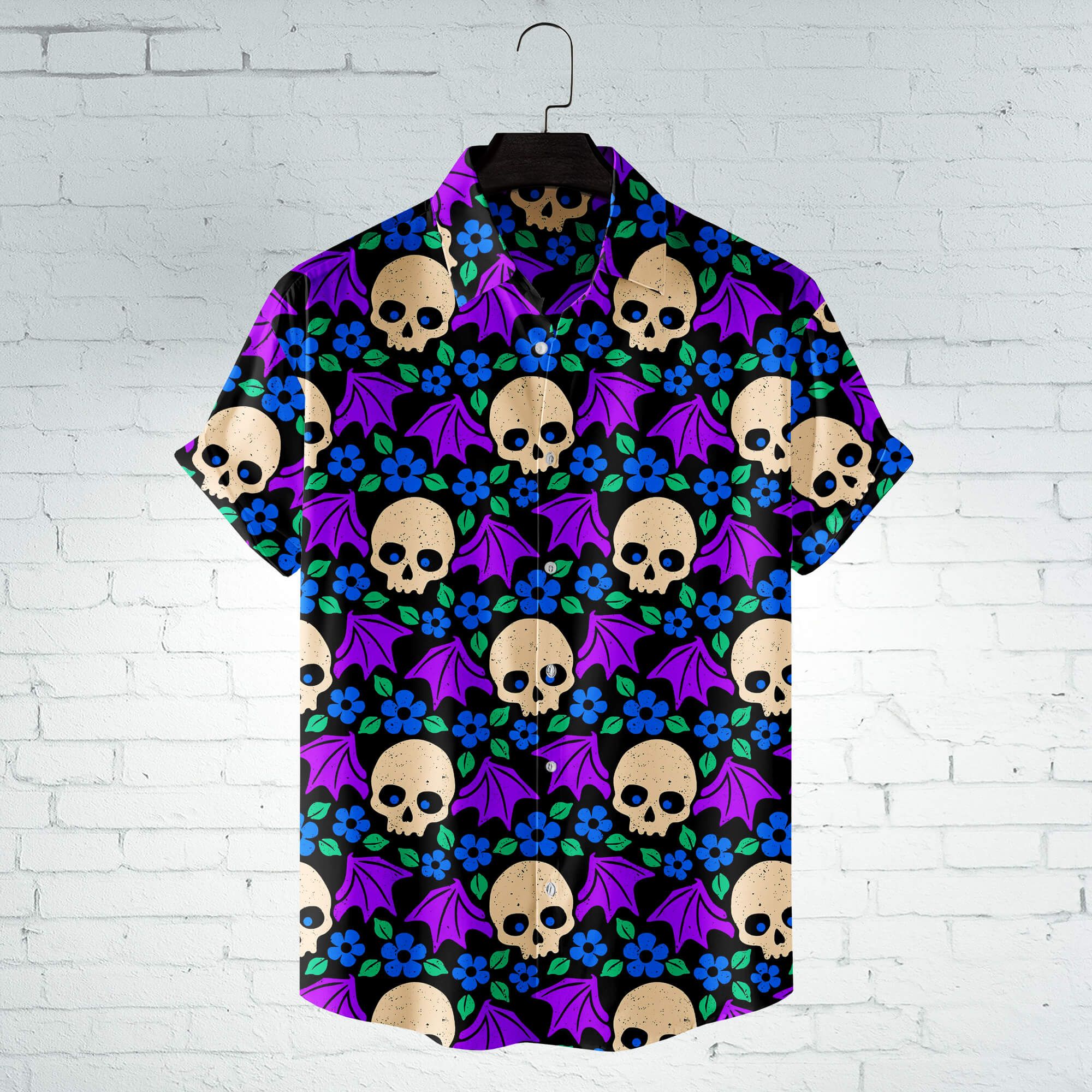 Bat Skull Hawaiian Shirt Bat Skull Hawaiian Shirt