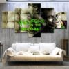 Batman Arkham Asylum Dark Knight Joker - Dc 5 Panel Canvas Art Wall Decor