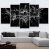 Batman Black - Movie 5 Panel Canvas Art Wall Decor