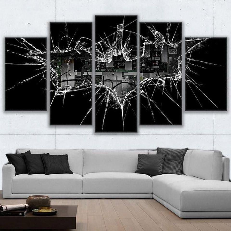Batman Black - Movie 5 Panel Canvas Art Wall Decor Batman Black - Movie 5 Panel Canvas Art Wall Decor