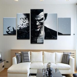 Batman Joker 34 - Dc 5 Panel Canvas Art Wall Decor