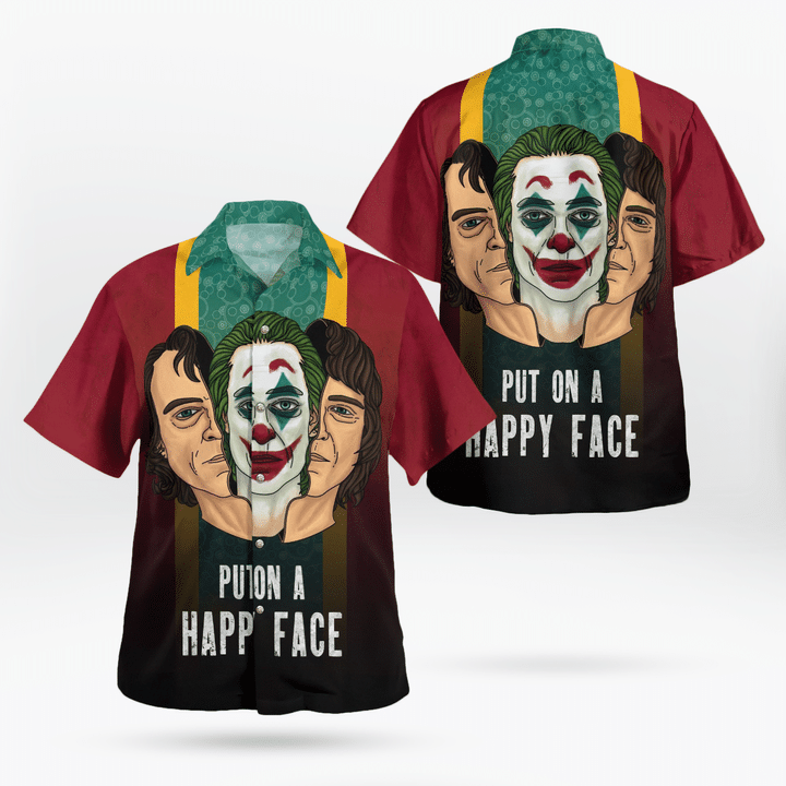 Batman Joker Put On A Happy Face Hawaiian Shirt Batman Joker Put On A Happy Face Hawaiian Shirt