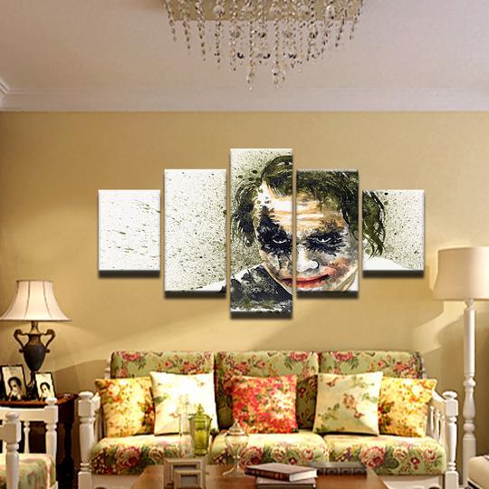 Batman Joker - Dc 5 Panel Canvas Art Wall Decor Batman Joker - Dc 5 Panel Canvas Art Wall Decor