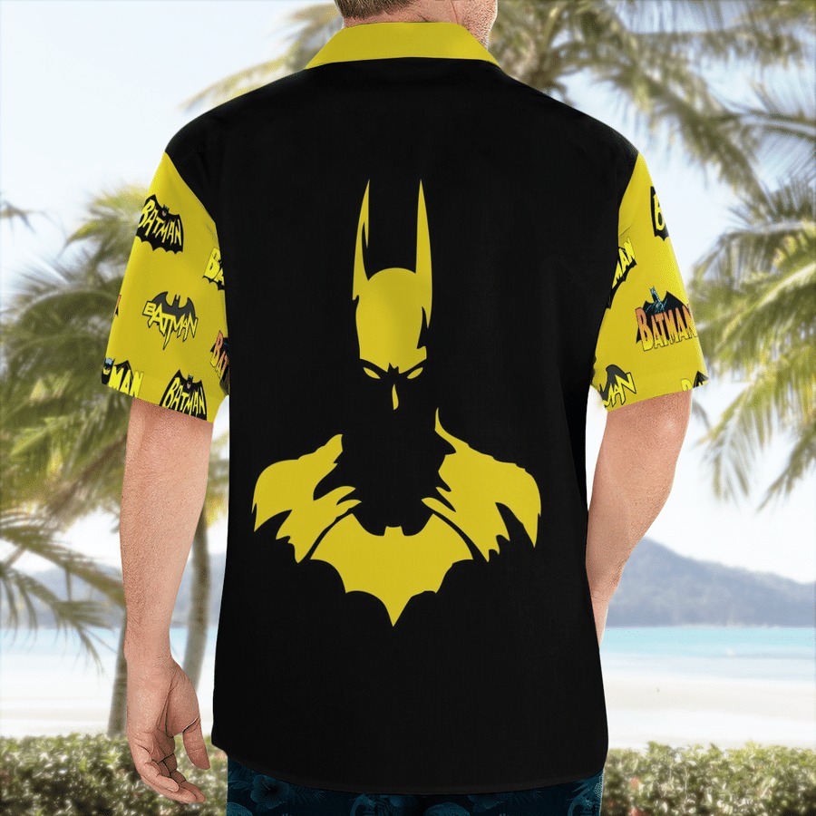 Batman Logo Black Yellow Hawaiian Shirt Batman Logo Black Yellow Hawaiian Shirt