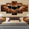Batman Swarm- Dc 5 Panel Canvas Art Wall Decor