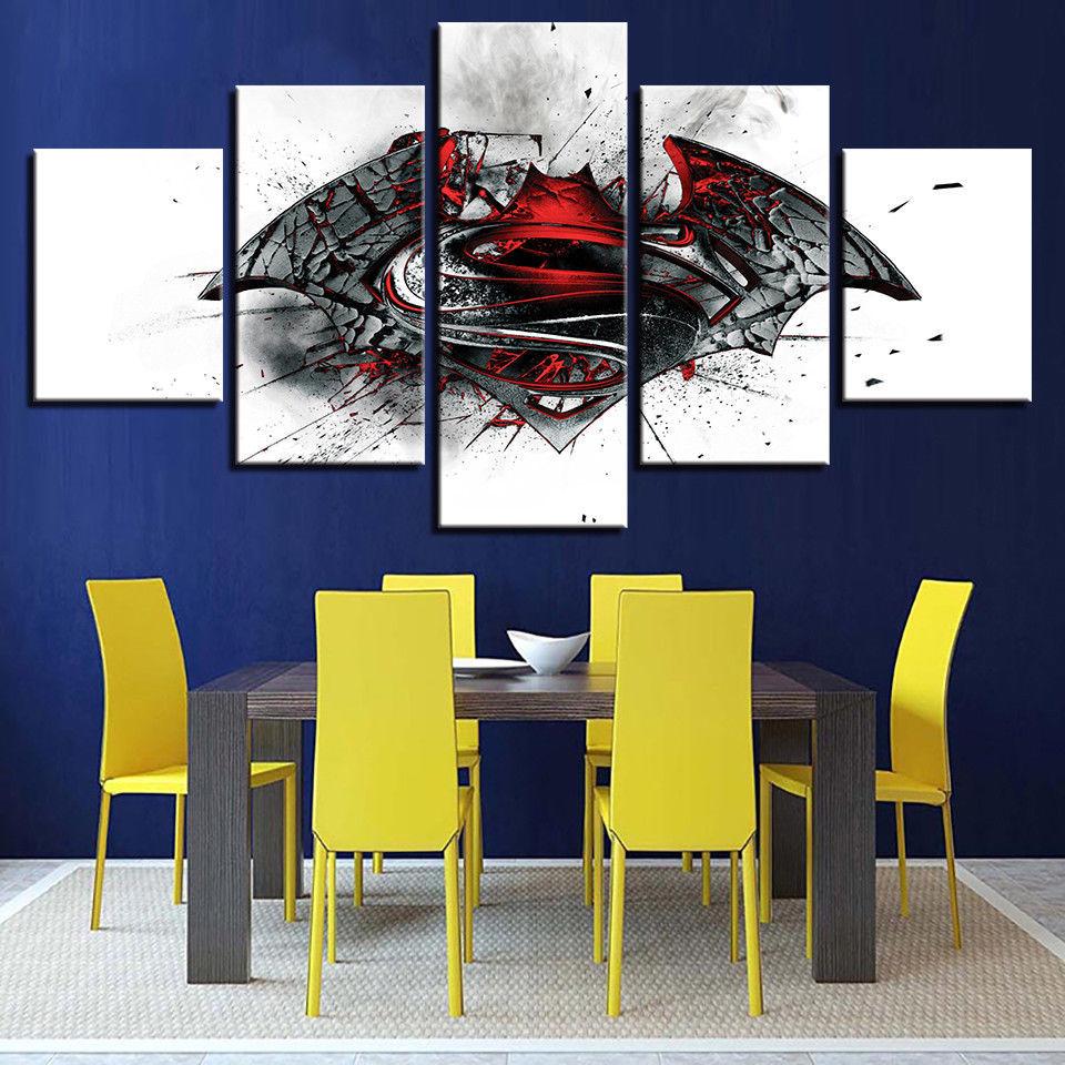 Batman Vs Superman 1 - Dc 5 Panel Canvas Art Wall Decor Batman Vs Superman 1 - Dc 5 Panel Canvas Art Wall Decor