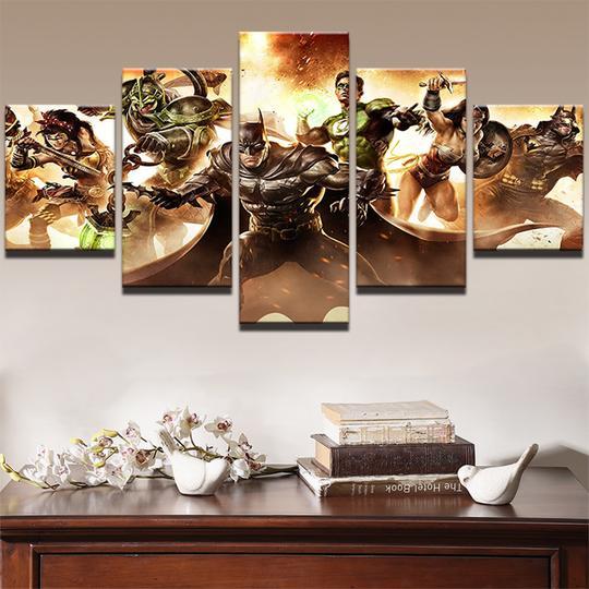 Batman Wonderwoman Dc Justice League - Dc 5 Panel Canvas Art Wall Decor Batman Wonderwoman Dc Justice League - Dc 5 Panel Canvas Art Wall Decor