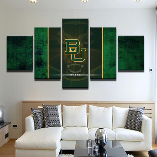 Baylor University Bears 87- Sport 5 Panel Canvas Art Wall Decor Baylor University Bears 87- Sport 5 Panel Canvas Art Wall Decor